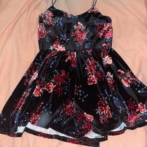 H&M floral velvet romper